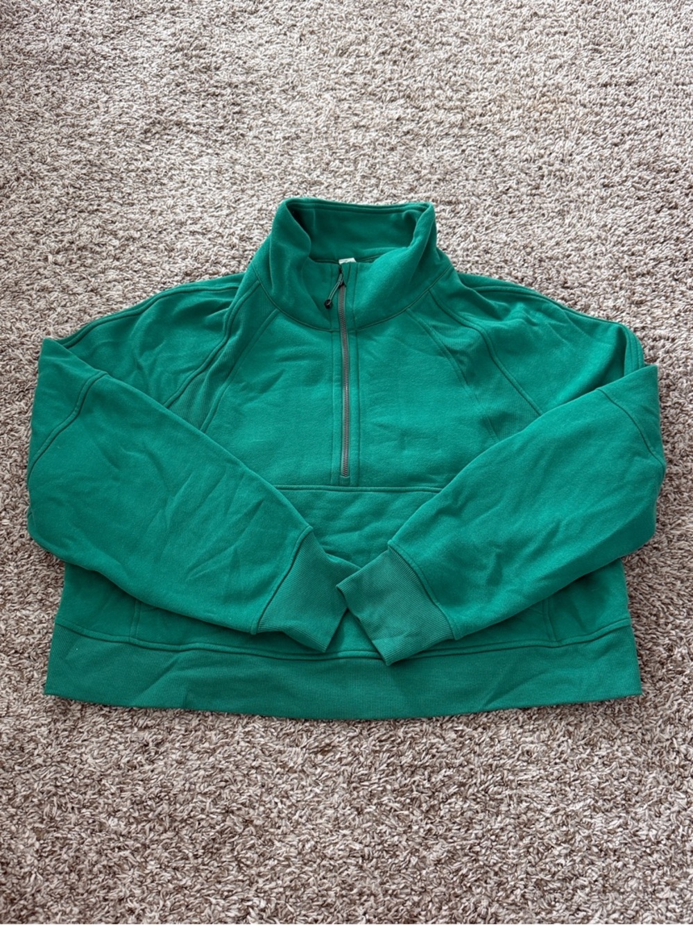 Lululemon Cascadia Green Scuba Half Zip